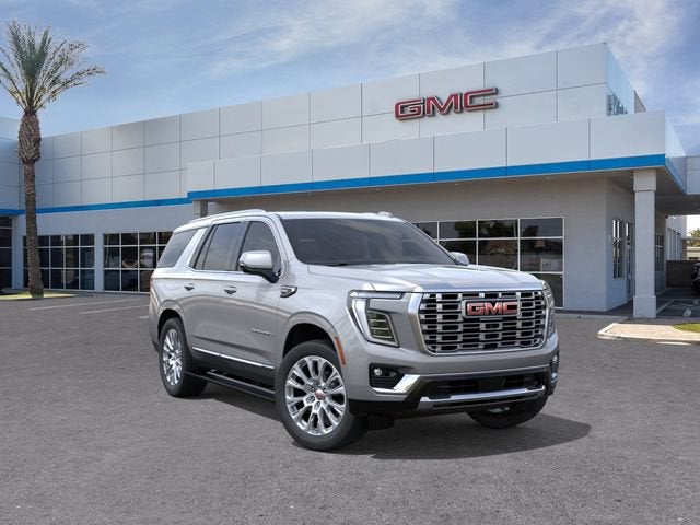 2026 GMC Yukon Denali in Sterling Metallic — front three-quarter view