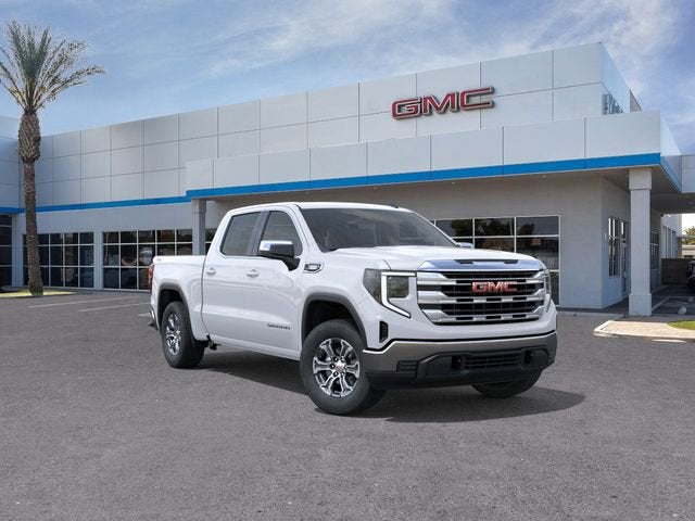 2026 GMC Sierra 1500 SLE in Summit White — front three-quarter view